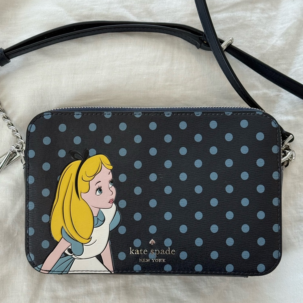 Kate Spade x Disney “Alice in Wonderland” Polka Dot Crossbody Purse Bag